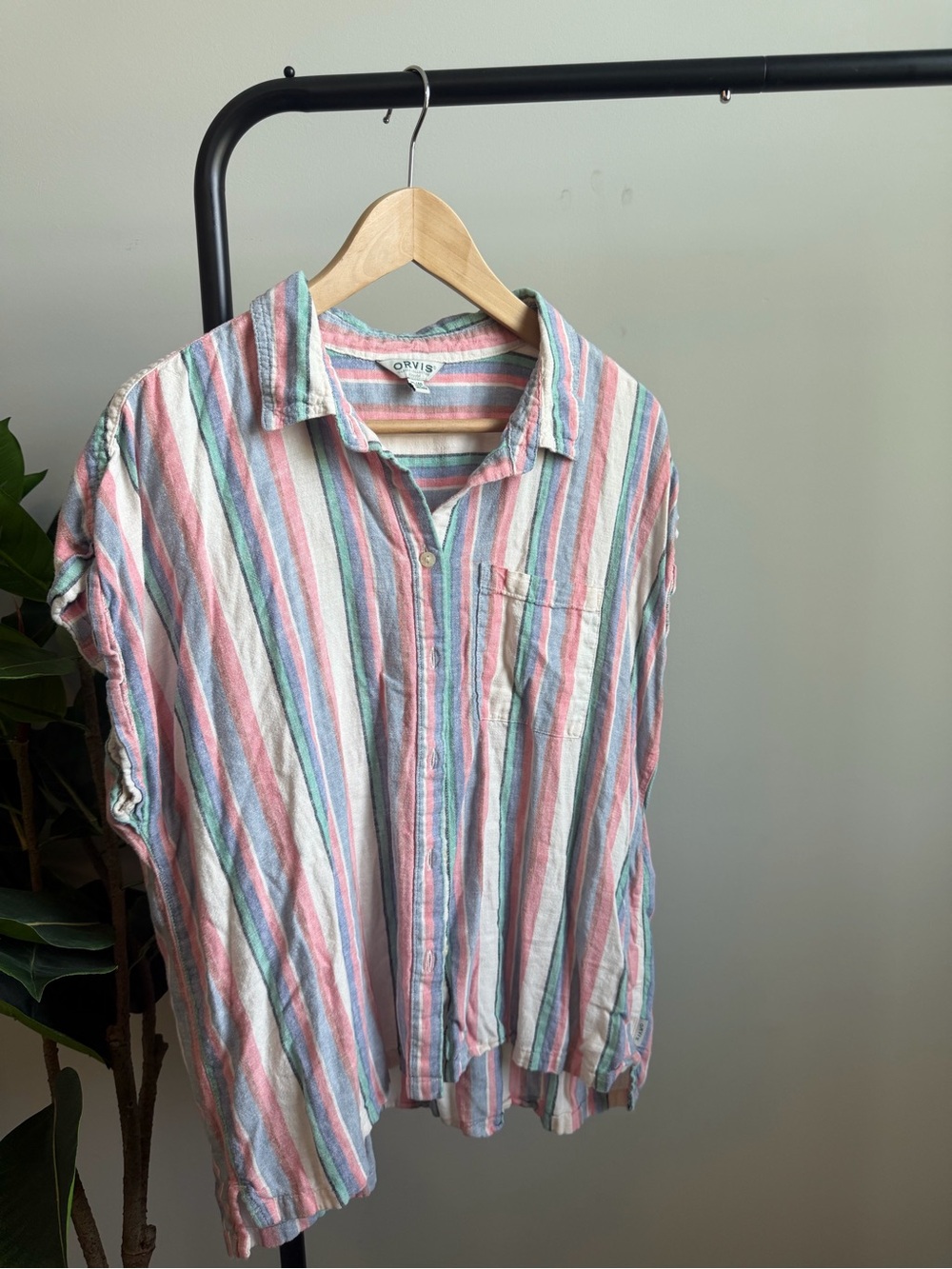 Orvis Multicolor Striped Casual Button-Down Shirt